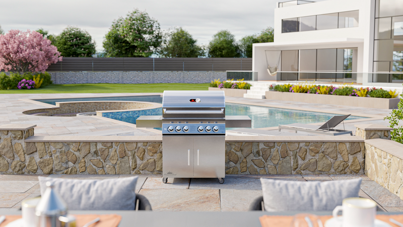 Whistler Bibury 4 Burner Barbecue with Rotisserie and Weather Cover