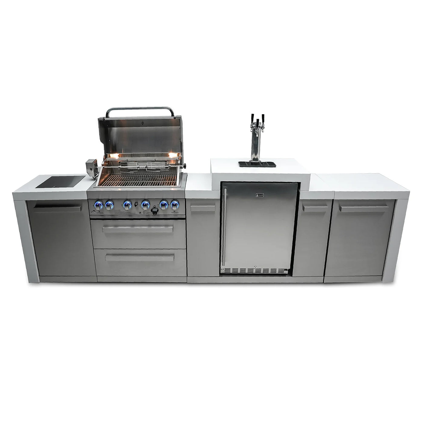 Mont Alpi Outdoor kitchen 4 Burner, Side Burner and Kegerator