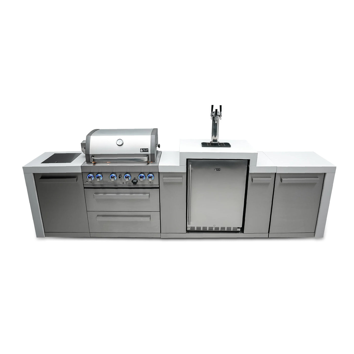 Mont Alpi Outdoor kitchen 4 Burner, Side Burner and Kegerator