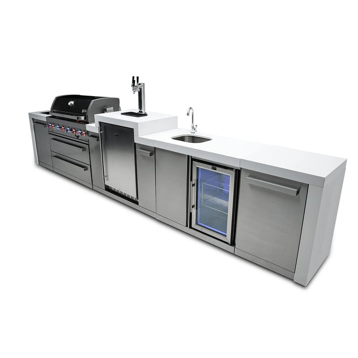Mont Alpi Outdoor kitchen 805 Deluxe BBQ Grill Island with Kegerator & Beverage Center - MAi805-DKEGBEV