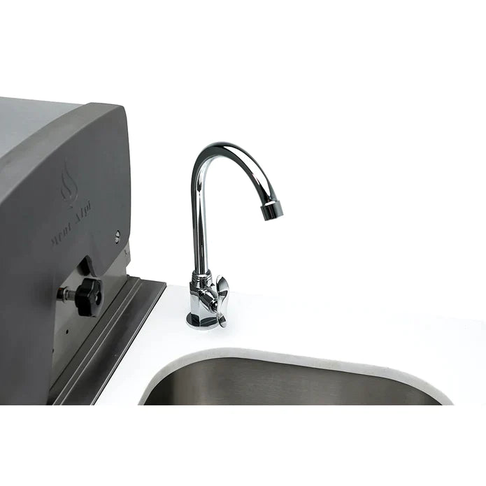 Mont Alpi Outdoor kitchen Black 6 Burner, Sink, Double Fridge and Weather Cover