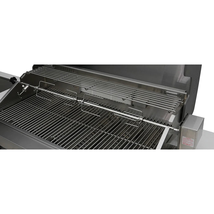 Mont Alpi Outdoor kitchen 805 BBQ Grill Island features a 6-burner gas grill with a Beverage Center  - 3.4M