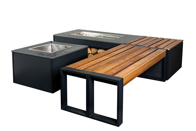 Grillandia Porterhouse 2 grill benches, Openable seating/storage